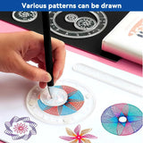 Stencil Kit :Ensemble de Spirographe Artistiques pour Enfants et Adultes