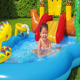 SlidePool: Piscine Gonflable pour Enfants avec Toboggan et Accessoires