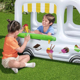 SweetVan Aventure – Aire de Jeu Gonflable Camion Glaces avec Balles et Accessoires