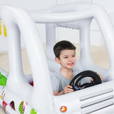 SweetVan Aventure – Aire de Jeu Gonflable Camion Glaces avec Balles et Accessoires