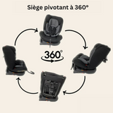 ChildSeat Noir et Gris : Siège Auto Isofix Ajustable