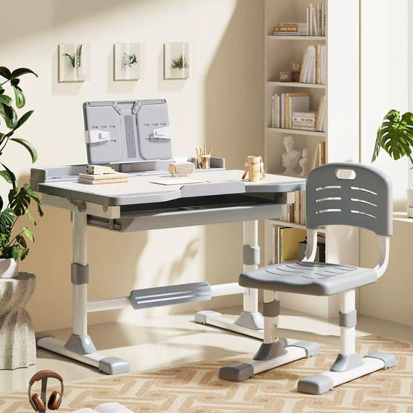 TaskDesk : Bureau et Chaise Réglables : Confort et Organisation pour Enfants
