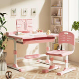 TaskDesk : Bureau et Chaise Réglables : Confort et Organisation pour Enfants