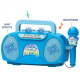 MicRadio - Micro Karaoké Enfant avec Lumières et Connexion Musique