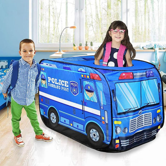 PoliceTente – Camion de Jeu Pliable pour Enfants, Facile à Transporter