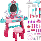 GlamVanity : Coiffeuse Enfant avec Miroir Lumineux & Accessoires