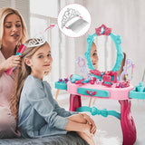 GlamVanity : Coiffeuse Enfant avec Miroir Lumineux & Accessoires