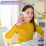 Cute Headphone : Casque Chat Bluetooth avec LED Colorées et Confort Optimal