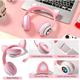 Cute Headphone : Casque Chat Bluetooth avec LED Colorées et Confort Optimal