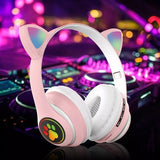 Cute Headphone : Casque Chat Bluetooth avec LED Colorées et Confort Optimal