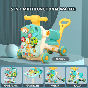 Multi-Walker 5 en 1 : Marcheur, Scooter et Centre d'Activités pour Bébé