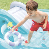 Bassin gonflable pour enfants avec toboggan et seau d'arrosage - AlligatorPool livraison partout au maroc magasin de jouet kidcado