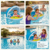 SunnyFloat : La Bouée Bébé avec Pare-Soleil pour des Baignades Sereines
