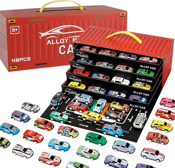 ContainerCars – Coffret avec 48 Mini Voitures Métalliques