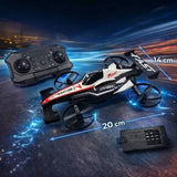 CarDron : Drone Télécommandé Voiture de Course Futuriste pour Enfants
