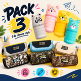 TrioCase : 3 trousses différentes dans un seul pack.