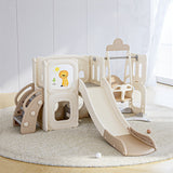 FunLand – Aire de Jeux Intérieure avec Toboggan, Balançoire et Tableau pour Enfants