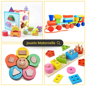 Kit Jouets Maternelle  - 4 Jouets éducatifs en bois