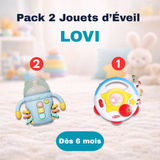 Pack LOVI – 2 Jouets d’Éveil Sensoriel & Musical dès 6 Mois