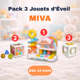 Pack MIVA – 3 Jouets d’Éveil Logique & Sensoriel dès 12 mois
