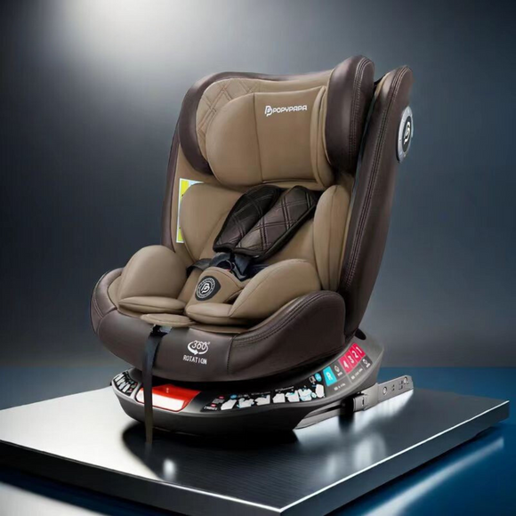 Leather360 Comfort – Siège Auto Évolutif de 0 à 12 Ans avec Revêtement en Cuir