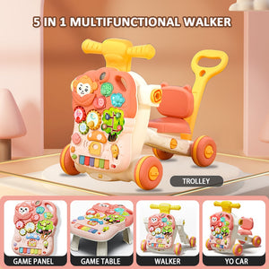 Multi-Walker 5 en 1 : Marcheur, Scooter et Centre d'Activités pour Bébé