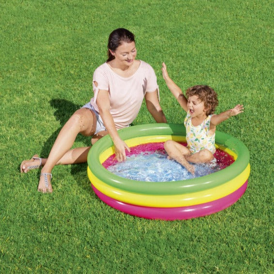 RainbowBabyPool : Piscine Gonflable et Confortable pour enfant  magsin de jouet livraison maroc kidcado