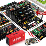 ContainerCars – Coffret avec 48 Mini Voitures Métalliques
