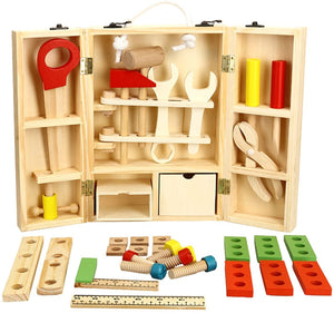 BOITE A OUTILS EN BOIS CARPENTER 43 Pièces - Kidcado magasin de jeu et jouet Maroc