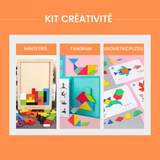 Kit Créativité : MiniTETRIS + TANGRAM + GeometricPuzzle - Kidcado magasin de jeu et jouet Maroc