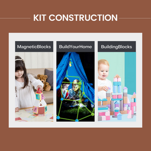 Kit Construction : MagneticBlocks + BuildYourHome + BuildingBlocks - Kidcado magasin de jeu et jouet Maroc